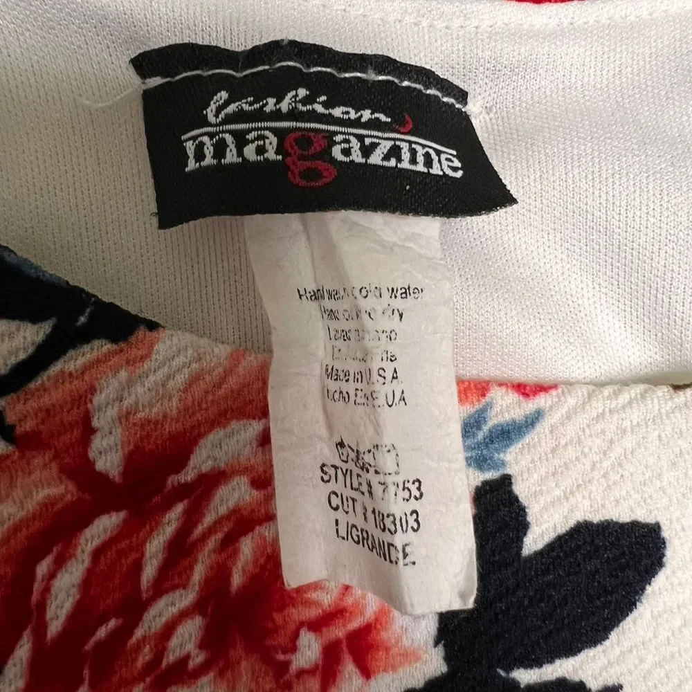 Fashion Magazine Girls Size L‎ Dress White Floral Spaghetti Strap spring AQM-B